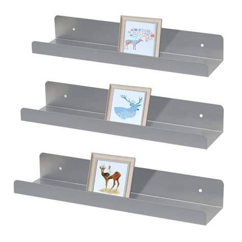 grey metal mail box shelves|Steel Gray Wall Mounted Shelving .